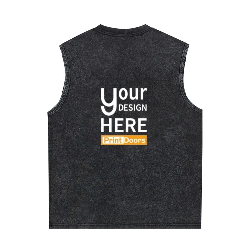 Washed Tank Top - Back Print | Cotton (Made in USA)