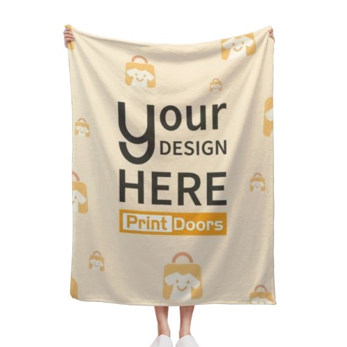 Single-sided Print-Flannel Fleece Blanket (60×80in)  280gsm| Flannel Fleece（ Made in USA)