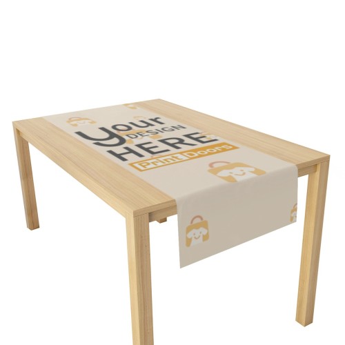 Rectangular Off-White Single-Layer Linen Table Runner (24×72inch) | Linen