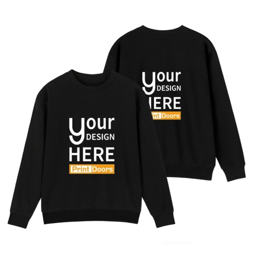 Men's Crew Neck Sweatshirt - Double-Sided Print（DTF）330gsm | Poly Cotton (Made in JP)