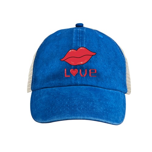 Washed Denim Mesh Cap (DTF) | Denim and Mesh