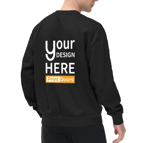 Men's Crew Neck Sweatshirt‑Back | 300g Poly‑Cotton (Made in USA)