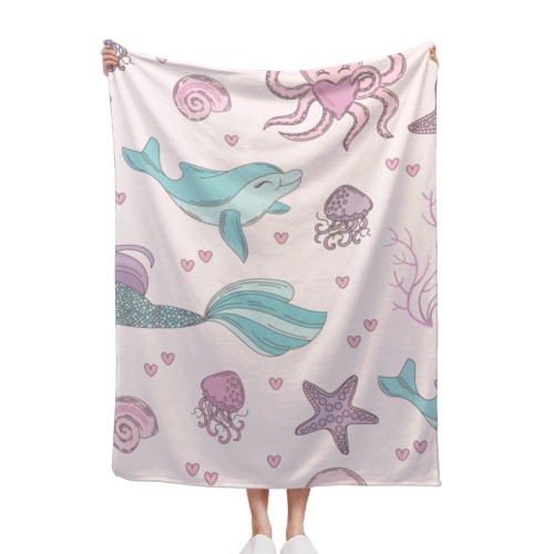 Single-sided Print-Flannel Fleece Blanket (30×40in) 280gsm| Flannel Fleece( Made in USA)