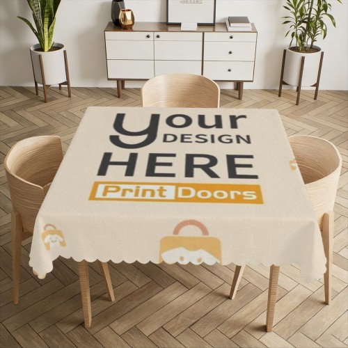 Multi‑Size Square Lace Decorative Tablecloth‑Linen | Linen (Made in USA)