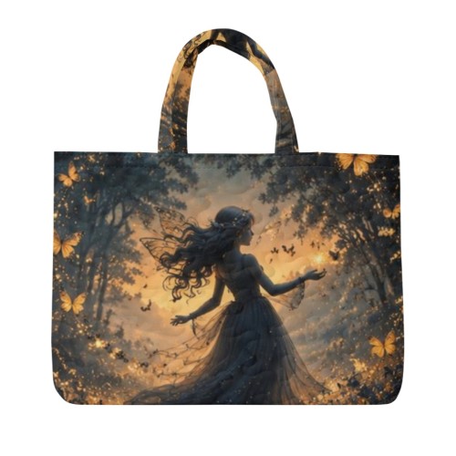 Quilted Embroidery Tote Bag - XXL | Polyester
