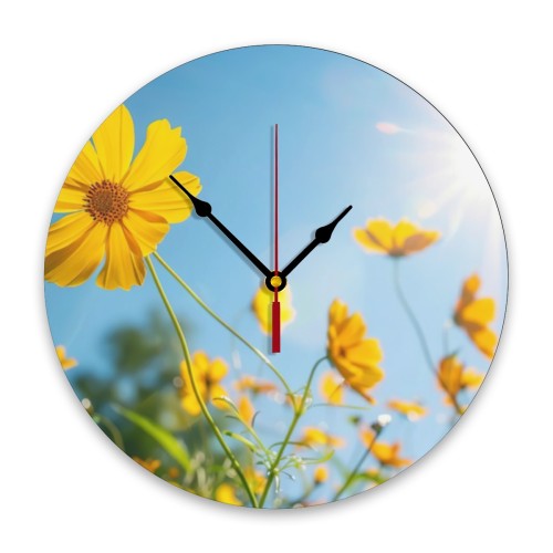 12x12 in Round Wall Clock | PVC（ Made in USA）