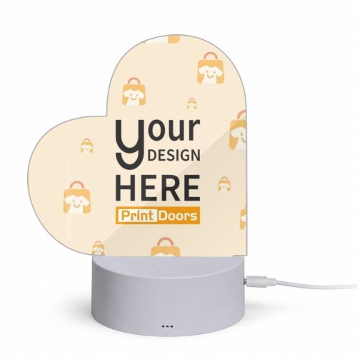 Heart Shaped Acrylic Night Light | Acrylic (Made in USA)
