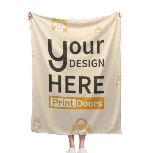 Single-sided Print-Flannel Fleece Blanket (30×40in) 300gsm| Flannel Fleece( Made in USA)