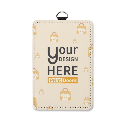 Vertical PU Leather Work ID Card Holder|PU