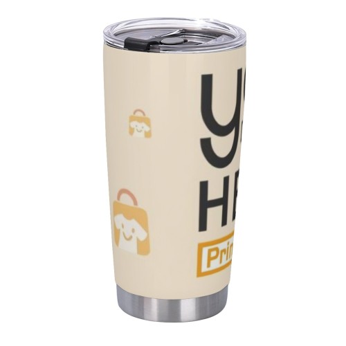 20oz Insulated Tumbler with Flip Lid -Straw | 304 Stainless Steel（ Made in USA）