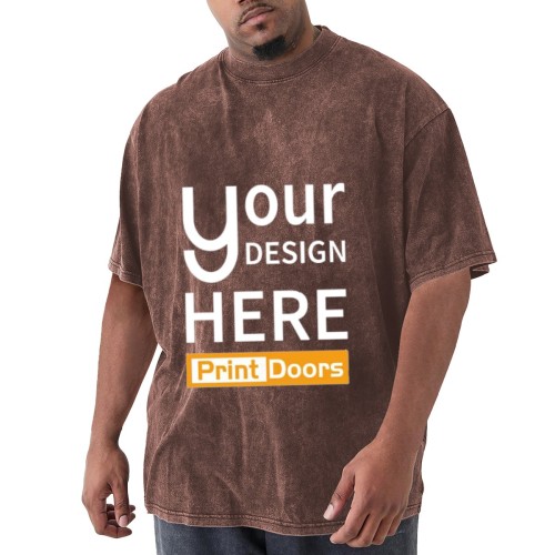 Men's Washed T-Shirt - Front Print | Cotton (Made in USA)