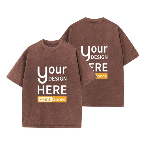 Men's Washed T-Shirt – Double-Sided Print | Cotton (Made in USA)