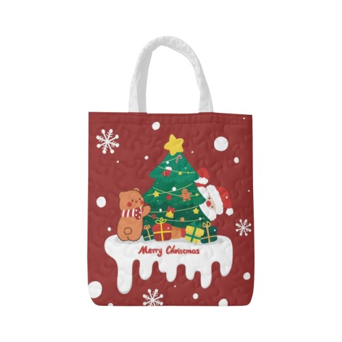 Quilted Embroidery Tote Bag - S | Polyester