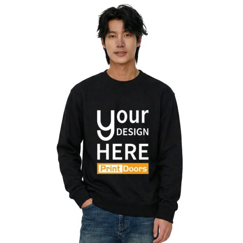 Men's Crew Neck Sweatshirt（DTF）330gsm Front Fabric | Polyester Cotton (Made in JP)