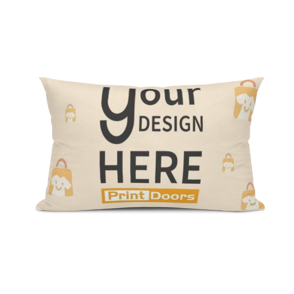 Velvet pillow cover in 30 by 50 centimetre size printed by sublimation and produced in the United States by PrintDoors