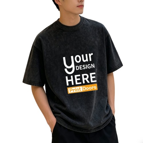 Men's Washed T-Shirt(DTF) - Front Print230gsm | Cotton (Made in JP)