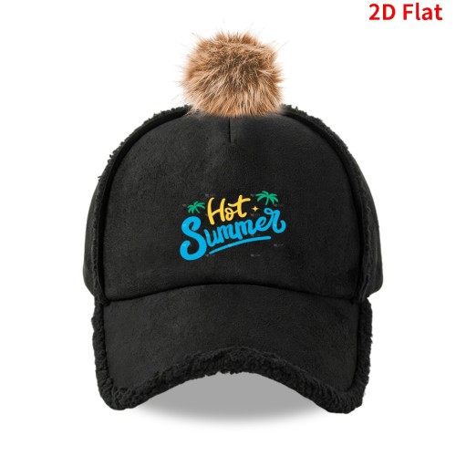 Fleece Lined Baseball Cap with Pom Pom | Polyester