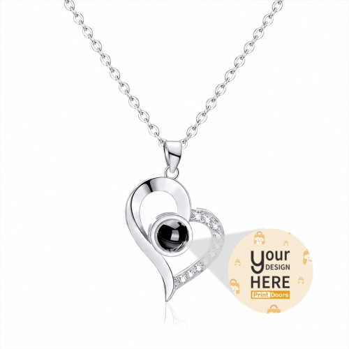 Heart Projection Necklace | Stainless Steel
