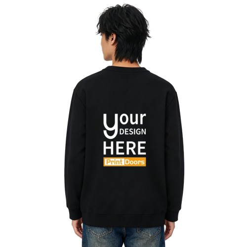 Men's Crew Neck Sweatshirt - Back Print（DTF） 330gsm | Poly Cotton (Made in JP)
