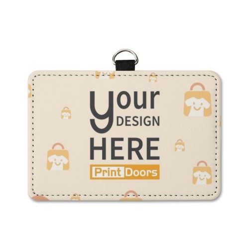Horizontal Leather ID Badge Holder | PU Material