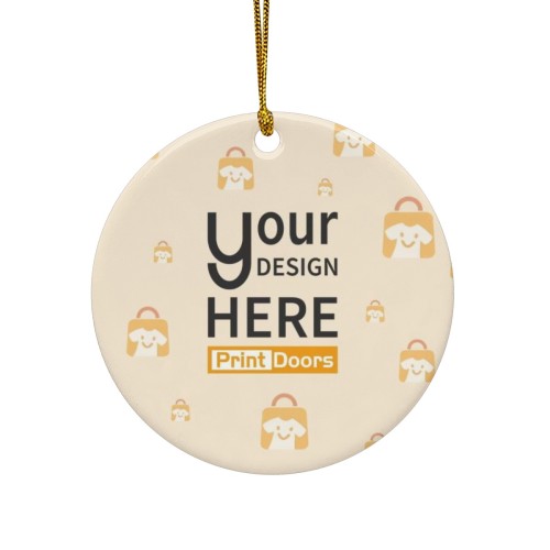 Round Ceramic Ornament - Single Sided | Ceramic(Made in USA)
