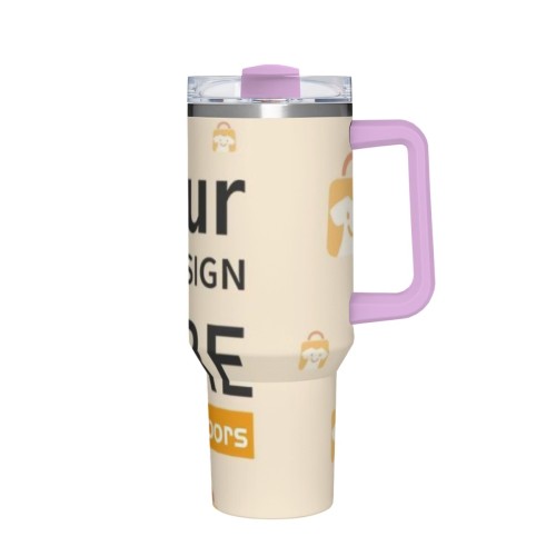 1st Gen 40oz Large Capacity Car Mug with Color Handle | 304 Stainless Steel( Made in USA)