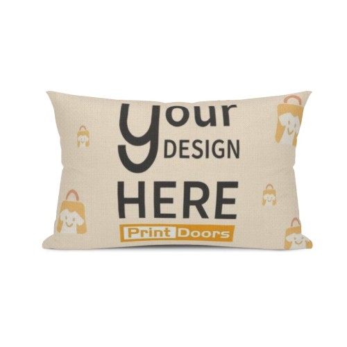 Single-Sided Linen Pillow Cover (30x50cm / 12x20in) – Sublimation Print | Linen (Made in USA)