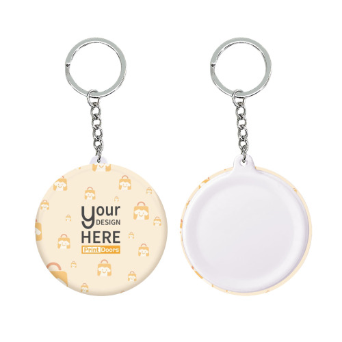 Single-Sided Printed Badge Keychain | Tinplate
