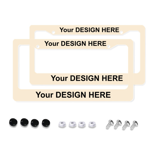 2-piece round hole license plate holder (UV printing)｜Aluminium oxide