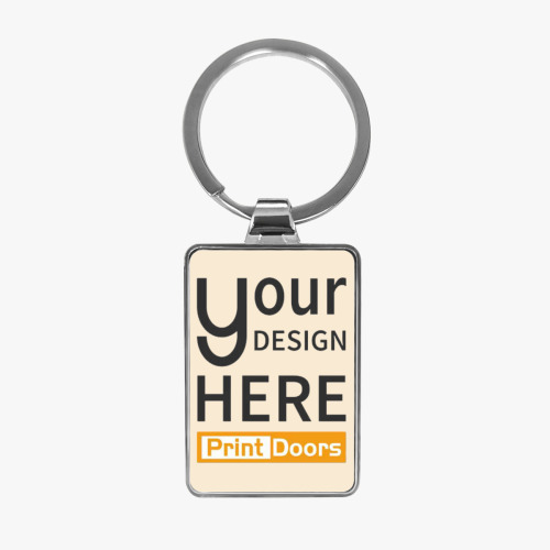 Single-Sided Printed Rectangular Keychain(UV Printing) | Stainless Steel