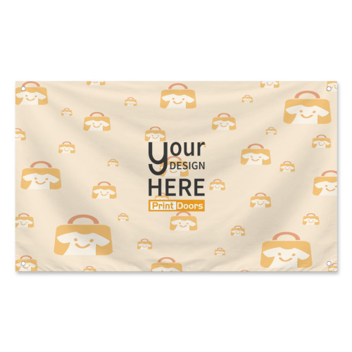 Single-sided Print Four-hole Flag | Polyester (Made in USA)
