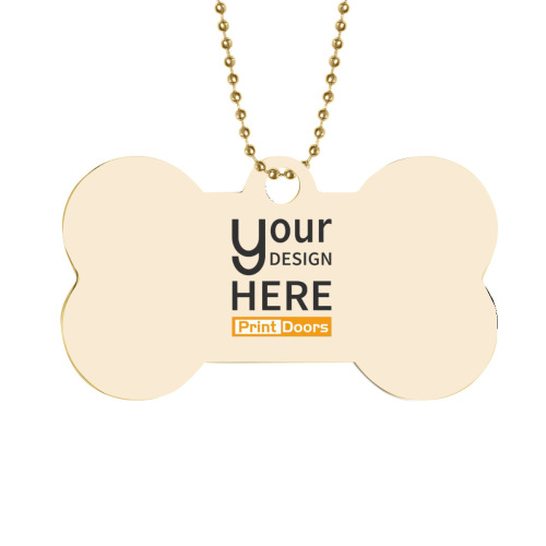 Double Sided Printed Dog Tag 5*3cm (UV Printing) | Stainless Steel