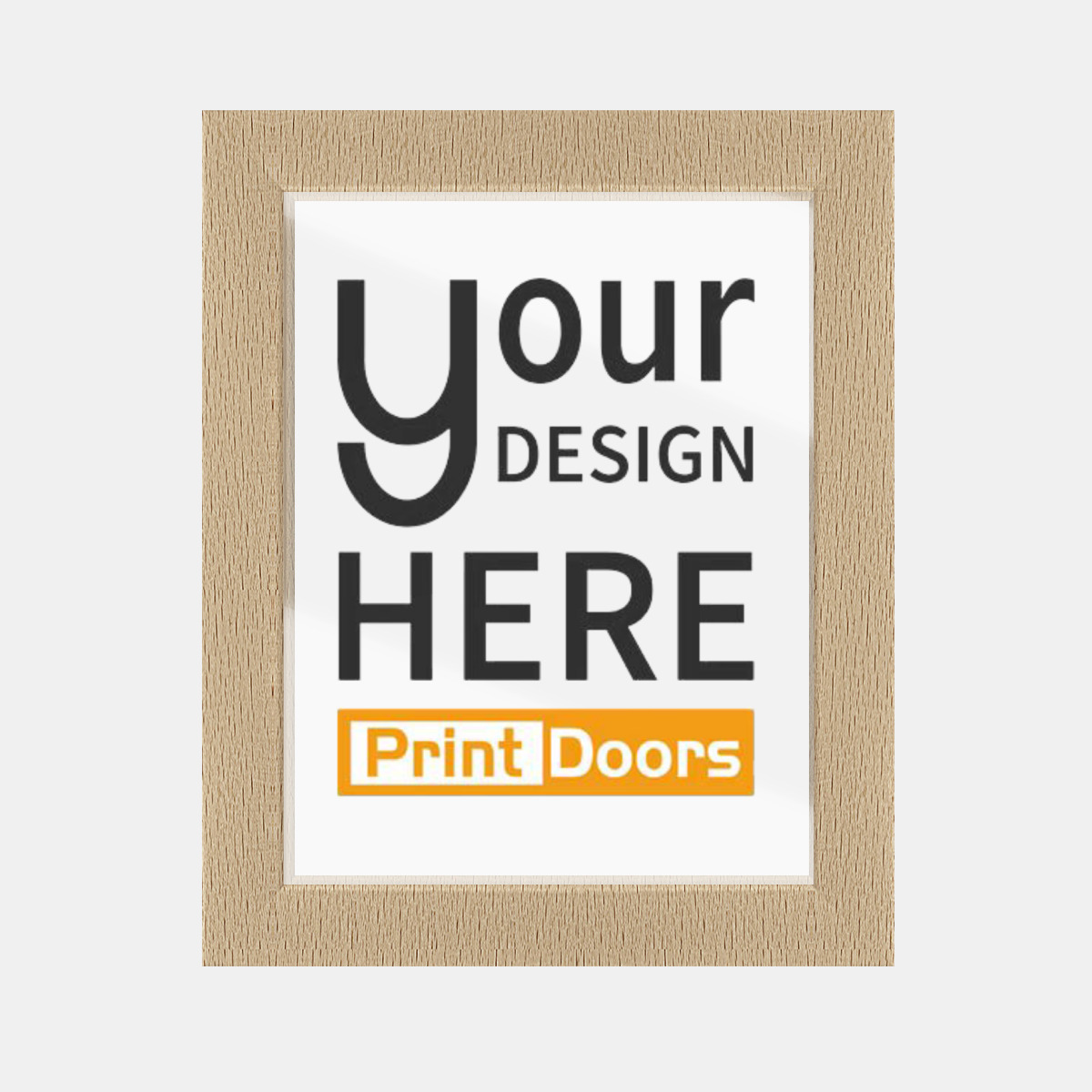 Personalised acrylic photo frame in vertical format produced on demand by PrintDoors