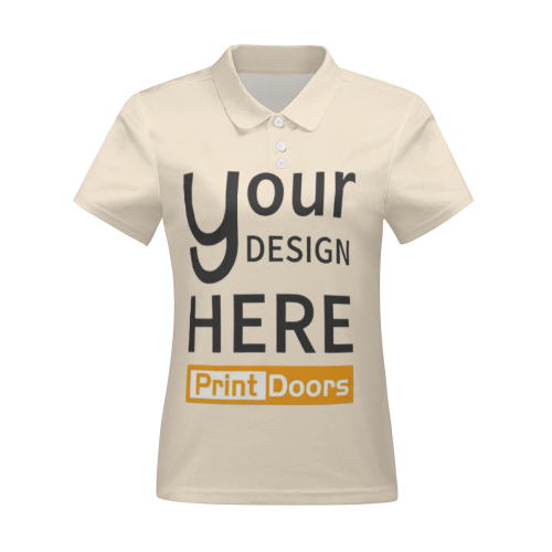 All-Over Print Women's Short-Sleeved Polo Shirt(Multi Face Design)|Polyester