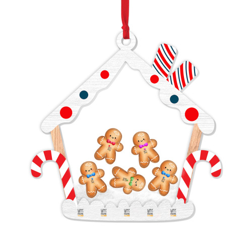 Personalized Christmas Gift For The Family Christmas Cottage Shape Shaker Ornaments | Acrylic