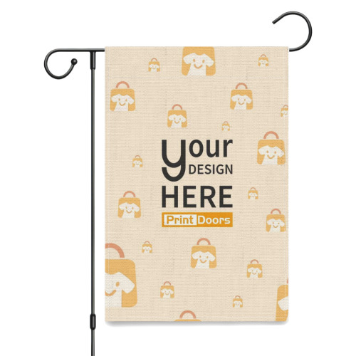 Single-sided Print Garden Flag (12x18inch) | White Linen (Made in USA)