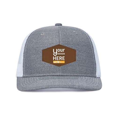 Hexagonal Leather Logo Mesh Cap (UV Printed) | Polyester and PU
