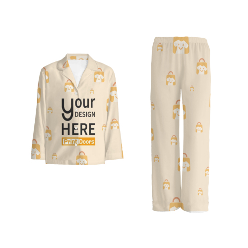 All-Over Print Pajama Set (Multi-Faceted Design) | Polyester