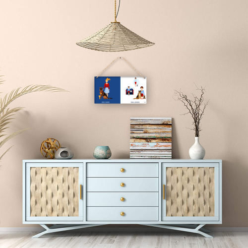 Wooden panel painting with artistic design thinking and wide vision (5.11×9.84inch)Printdoors