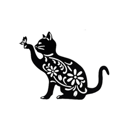 Courtyard Die-Cut Metal Signs (Black)｜Steel