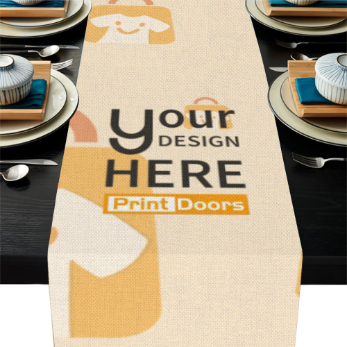 Single-Sided Printed Table Runner (13*70 inch) | Linen (Made in USA)