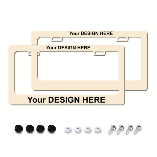 2pcs flat hole license plate holder (UV printing)|Aluminium oxide