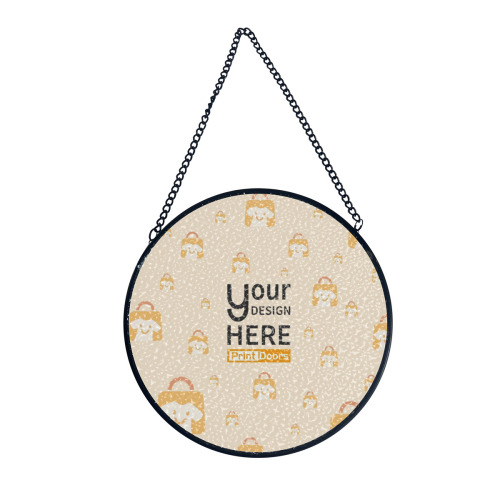 Single-Sided Printed Stained Glass Suncatcher（Convex Surface） | Glass (Made in USA）