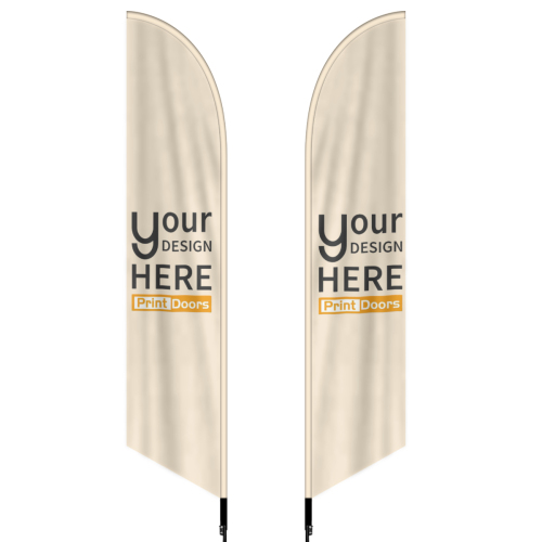 Feather Flags(Double Layer)(2.3x11ft)(Supports Double-Sided Different printing)| Polyester
