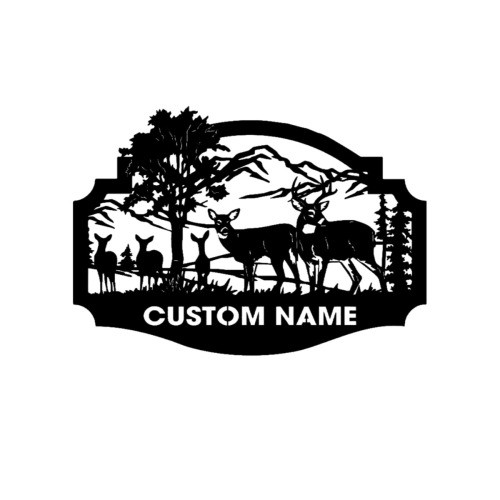 Home Decor Die-Cut Metal Signs (Black)｜Steel