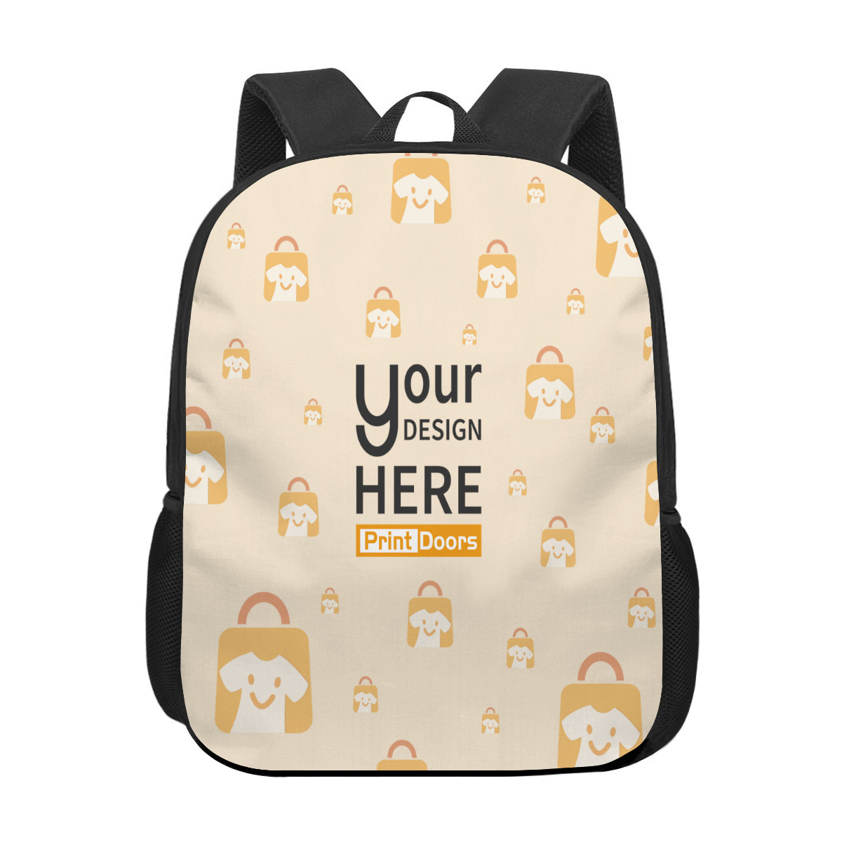 Personalised children's school bag in polyester produced on demand by PrintDoors
