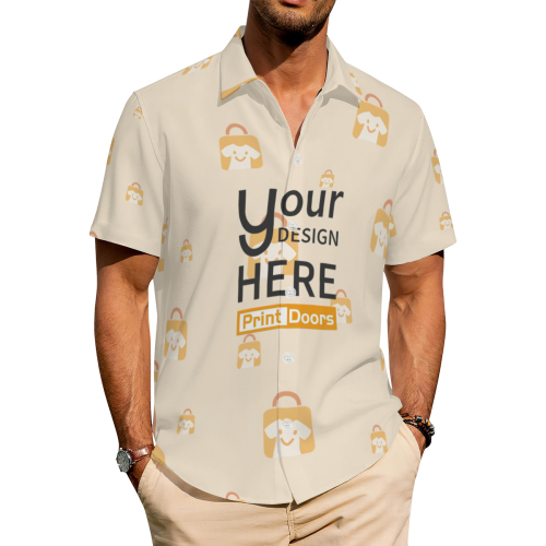 All-Over Print Men's Hawaiian Shirt | polyester(stretch fabric)