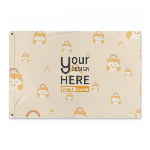 Single-Sided Printed Flag (4*6ft)(Horizontal Version) -Stitched Hem| Polyester (Made in USA)