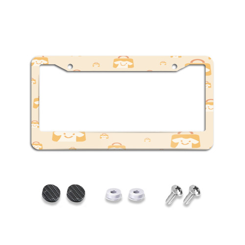 Round Hole Carbon Fiber License Plate Frame | Stainless Steel