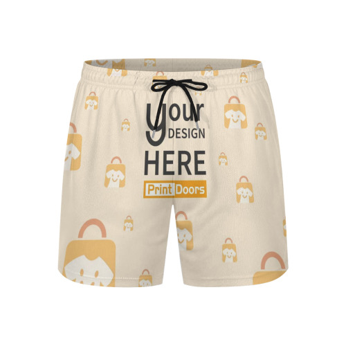 All-Over Print Men's Casual Shorts Double-Layer Sports Beach Pants (Short) | Polyester
